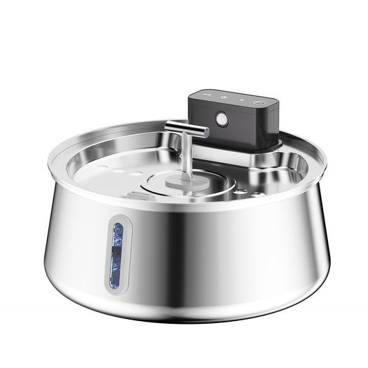 Stainless steel 4L pet water dispenser with T-handle wireless sensor